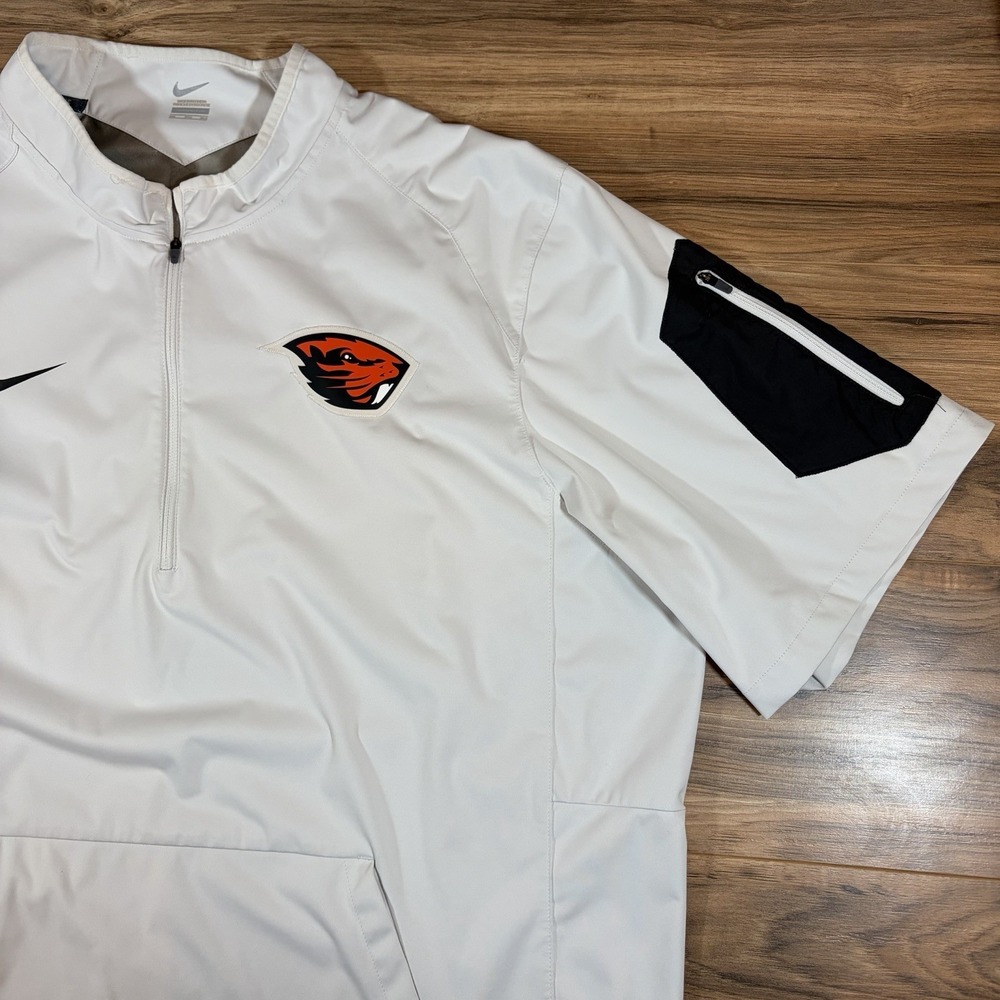 Nike Oregon State Beavers Mens 3XL 1/4 Zip Short Sleeve Windbreaker Pullover - Picture 6 of 16